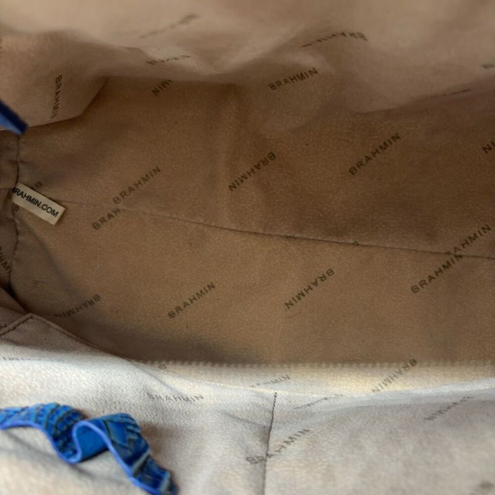 Brahmin Blue Embossed Satchel - Picture 7 of 7